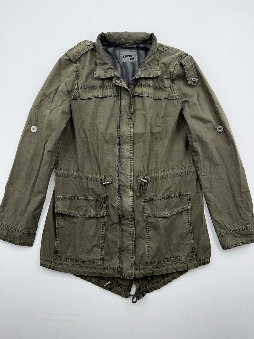 LEVI'S Utility Military Field Jacket Army Green Workwear Gorpcore XS